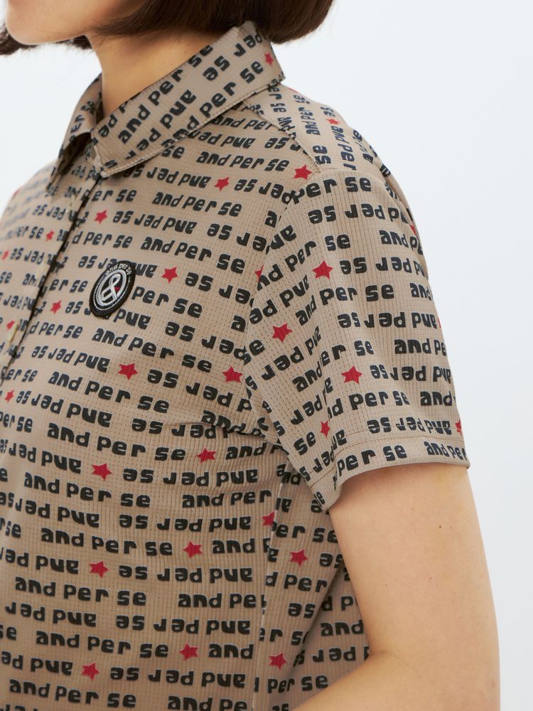 and per se(アンパスィ) ｜ソルケアドットプリンテッド半袖シャツ（レディース）