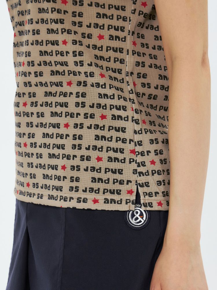 and per se(アンパスィ) ｜ソルケアドットプリンテッド半袖シャツ（レディース）