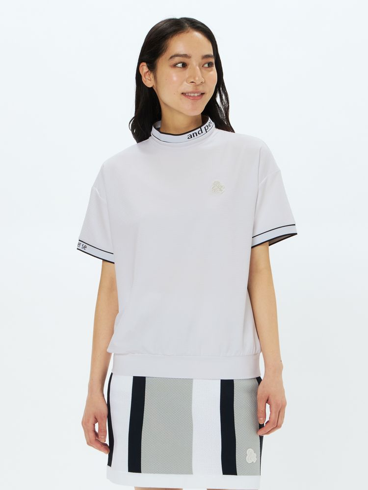 and per se(アンパスィ) ｜4WAYリップル半袖ルーズネックシャツ（レディース）
