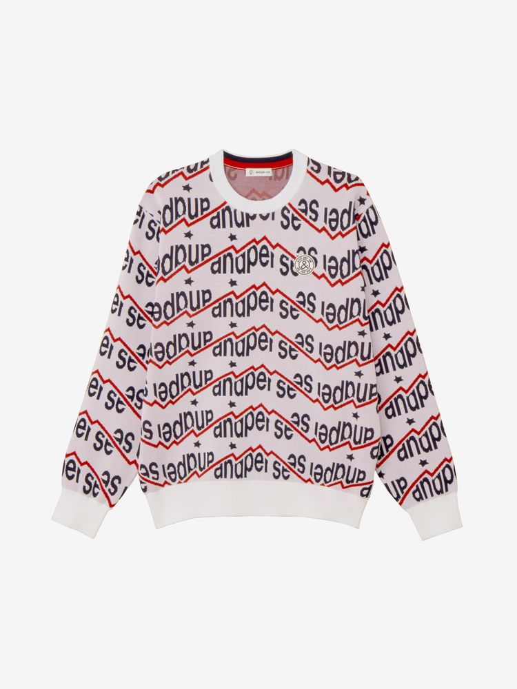 公式】アクティブニットジャカード セーター（メンズ）｜アンパスィ