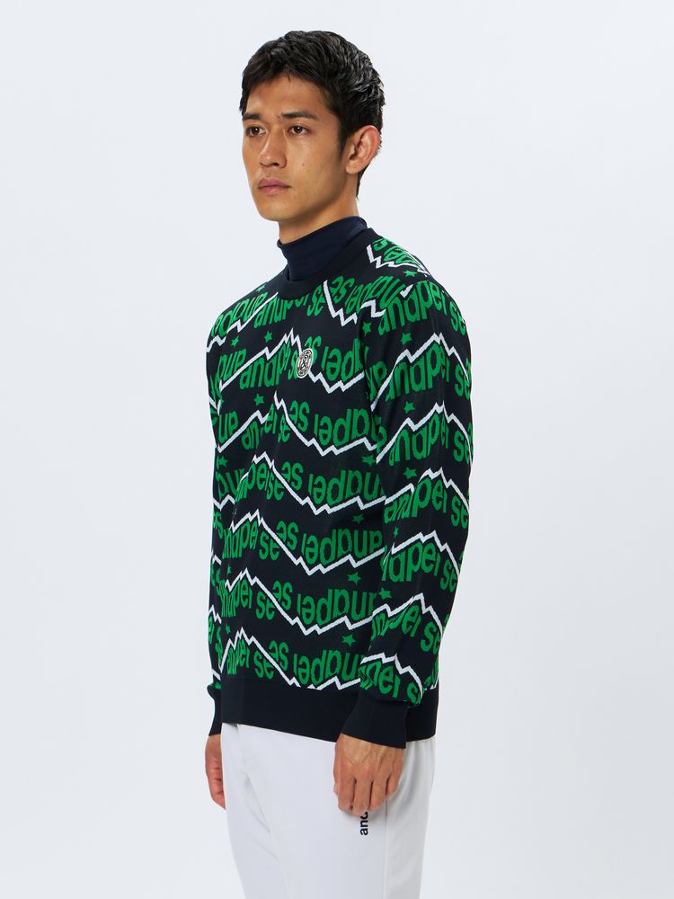 and per se(アンパスィ) ｜アクティブニットジャカード セーター（メンズ）