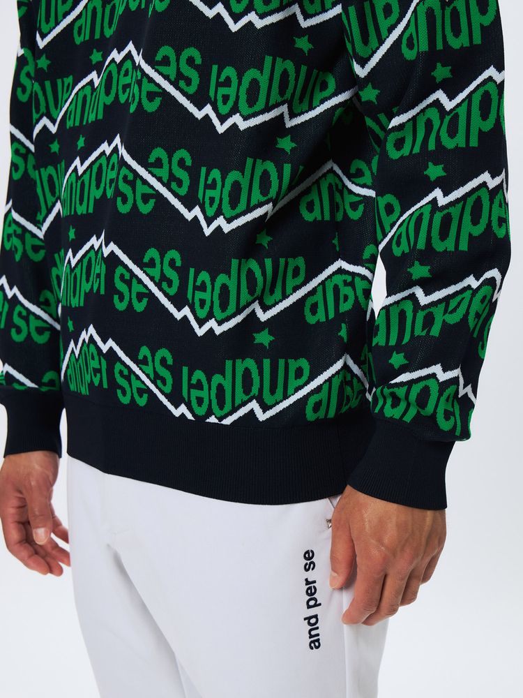 and per se(アンパスィ) ｜アクティブニットジャカード セーター（メンズ）