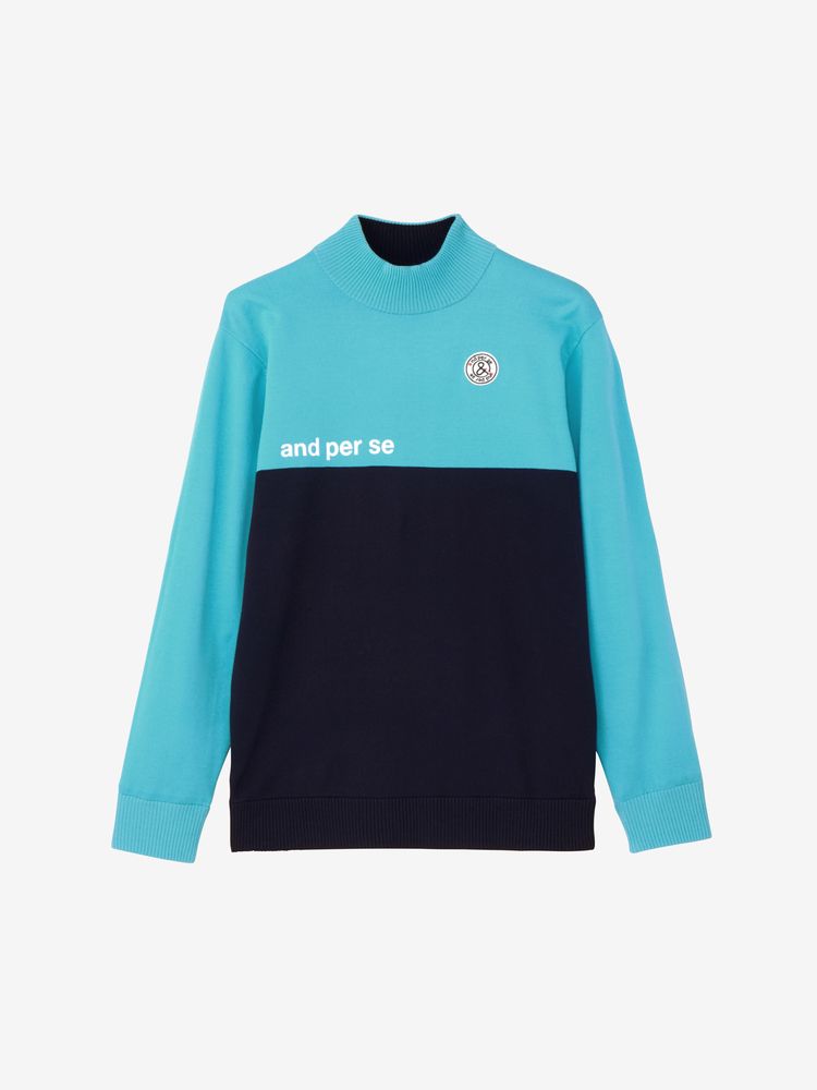 タグ付★and per se アンパスィメンズハイネック防風スリ一プセ一タ一白L and per se アンパスィ メンズ セルヒート長袖ハイネックシャツ