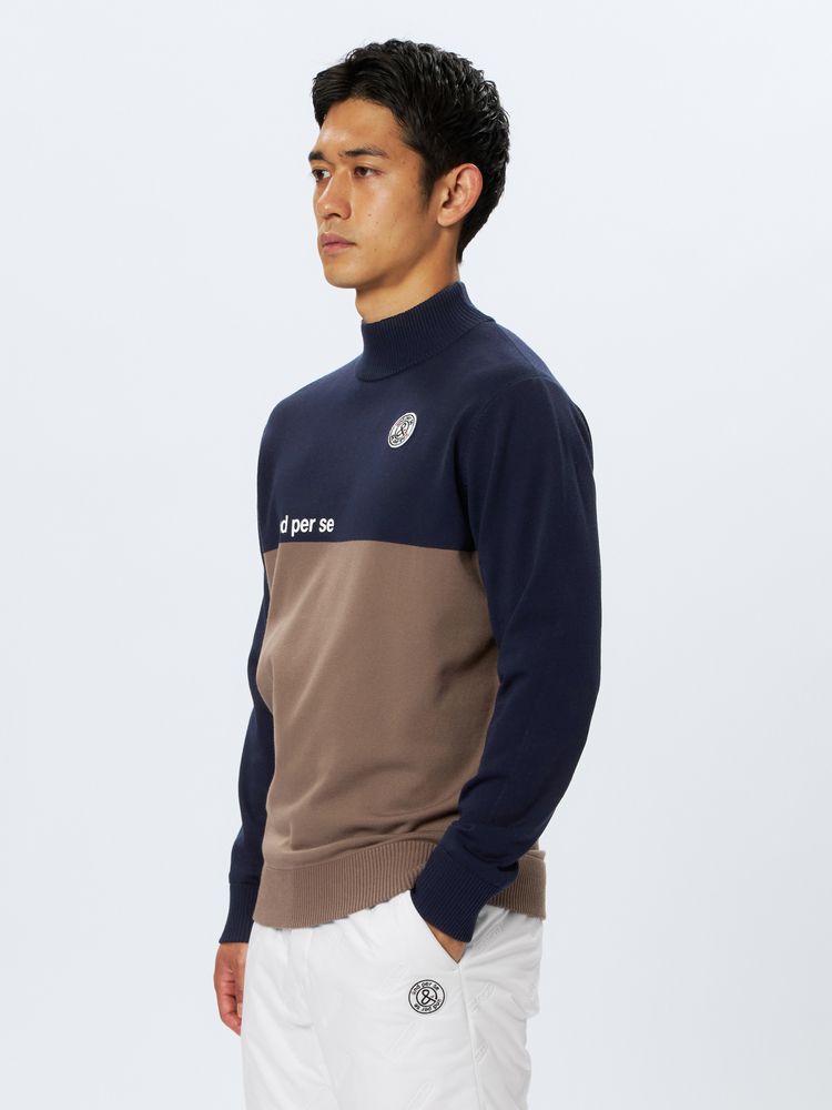 and per se(アンパスィ) ｜ウインドシャッター袖防風ハイネックセーター（メンズ）