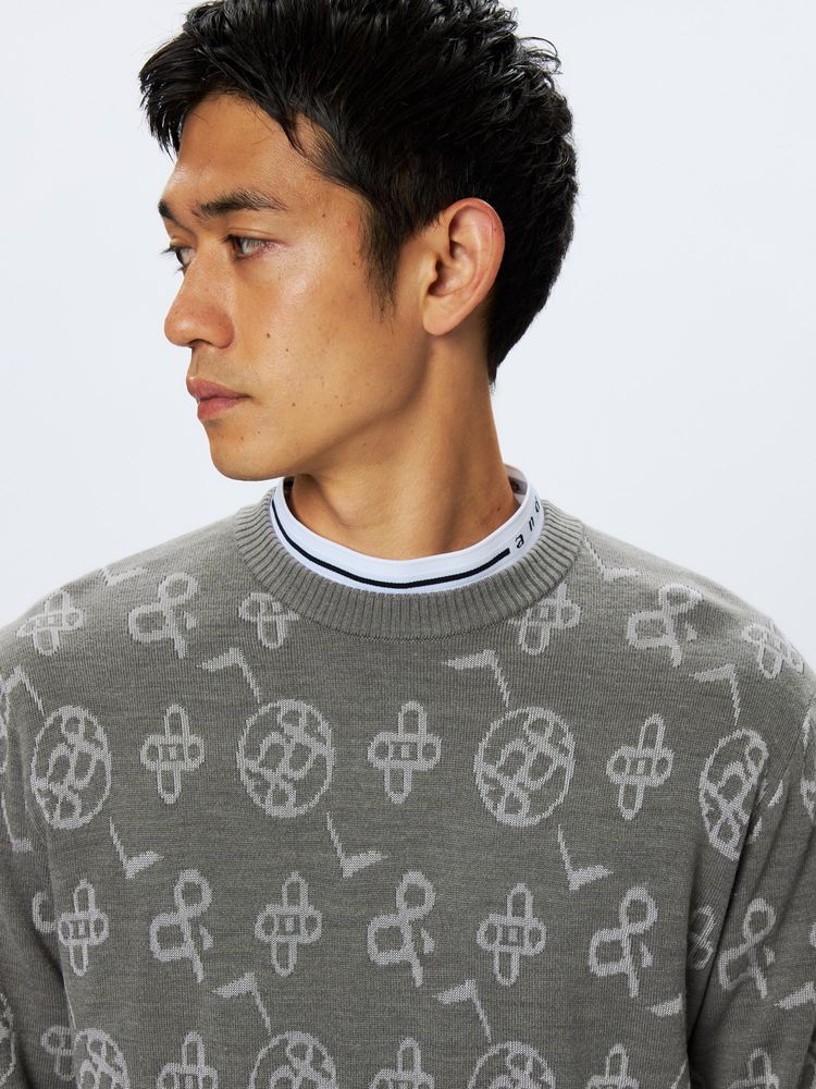 公式・アウトレット】ラムールジャカードニットセーター（メンズ