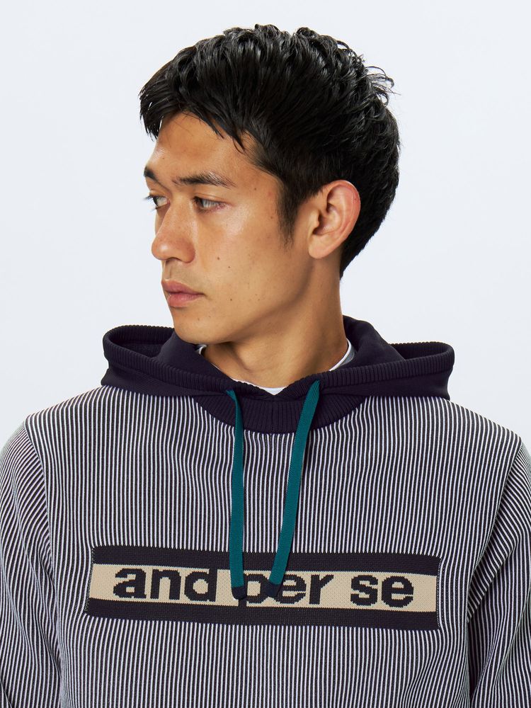 and per se(アンパスィ) ｜ニットプルパーカ（メンズ）