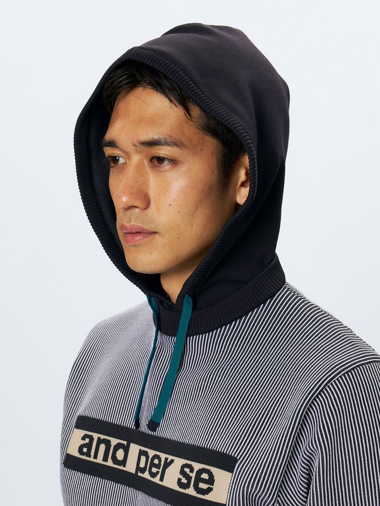 and per se(アンパスィ) ｜ニットプルパーカ（メンズ）