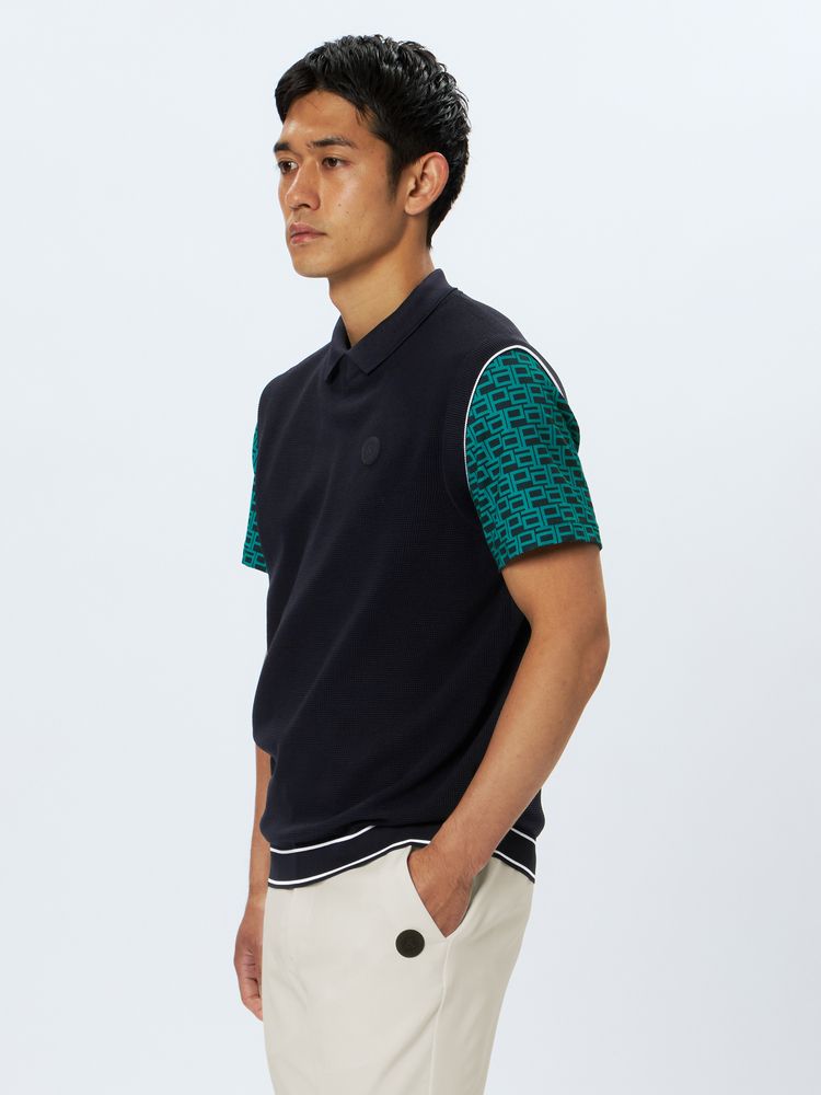 and per se(アンパスィ) ｜ワッフル編みニットベスト（メンズ）