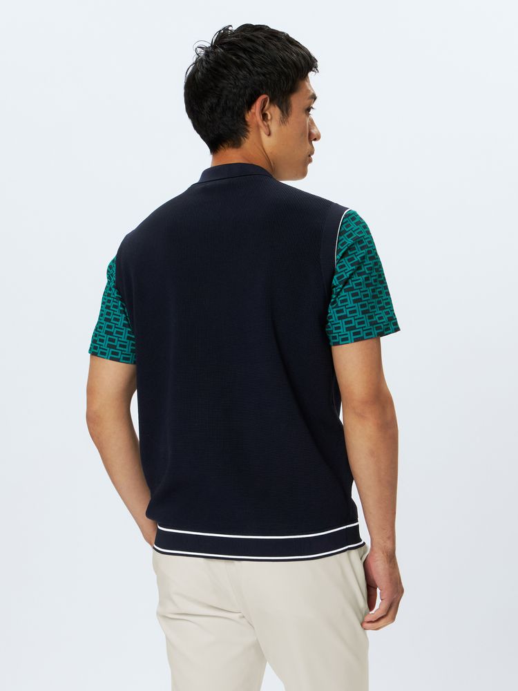 and per se(アンパスィ) ｜ワッフル編みニットベスト（メンズ）