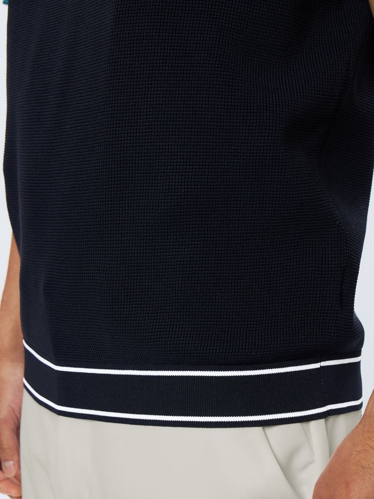 and per se(アンパスィ) ｜ワッフル編みニットベスト（メンズ）