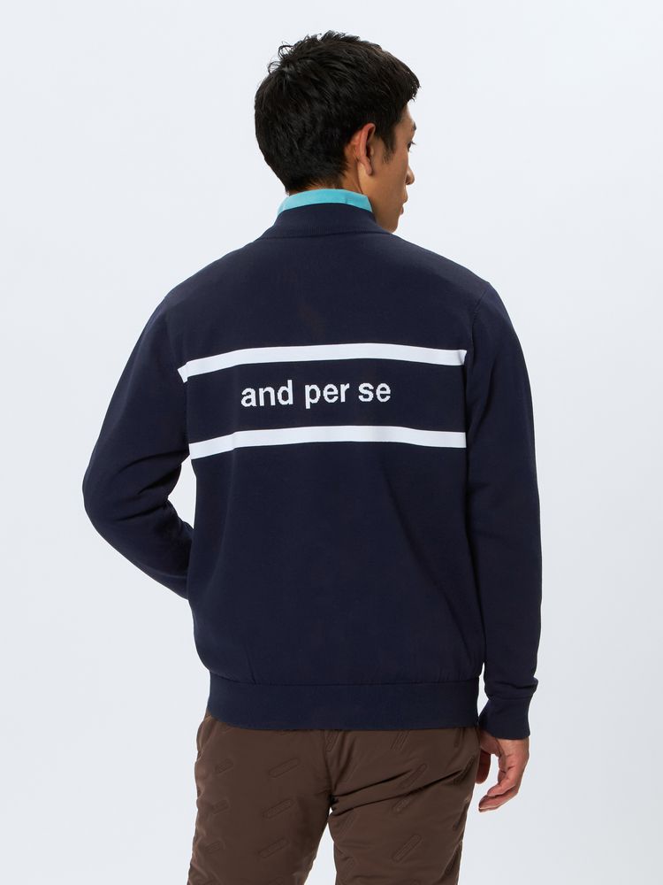 and per se(アンパスィ) ｜ウインドシャッター防風ニットブルゾン（メンズ）