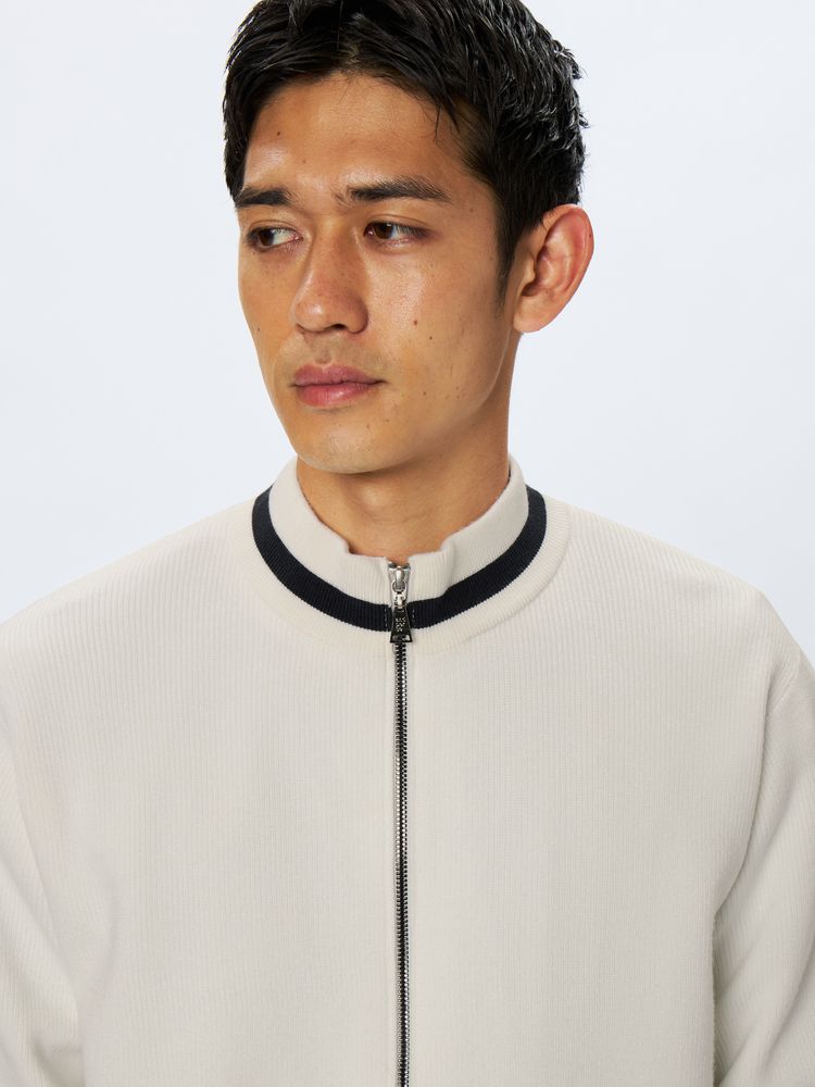 and per se(アンパスィ) ｜ニット防風ブルゾン（メンズ）