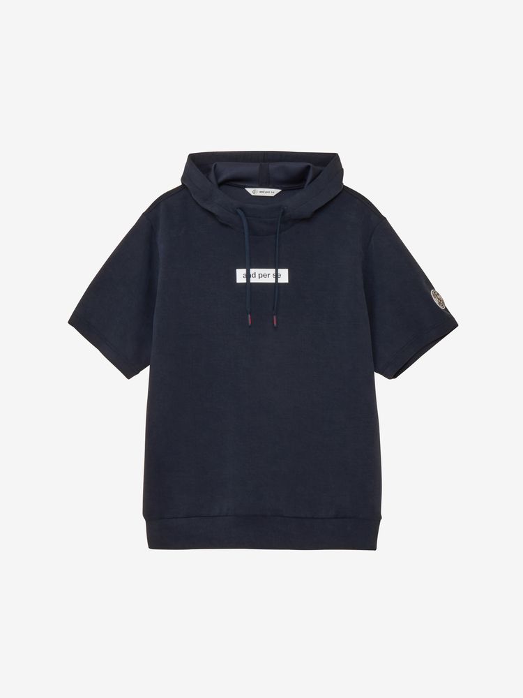and per se(アンパスィ) ｜ショットスムーザースウェット半袖フーディーシャツ（メンズ）
