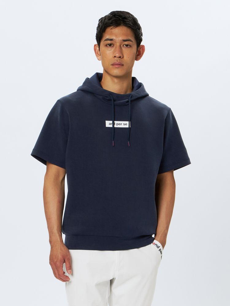 and per se(アンパスィ) ｜ショットスムーザースウェット半袖フーディーシャツ（メンズ）