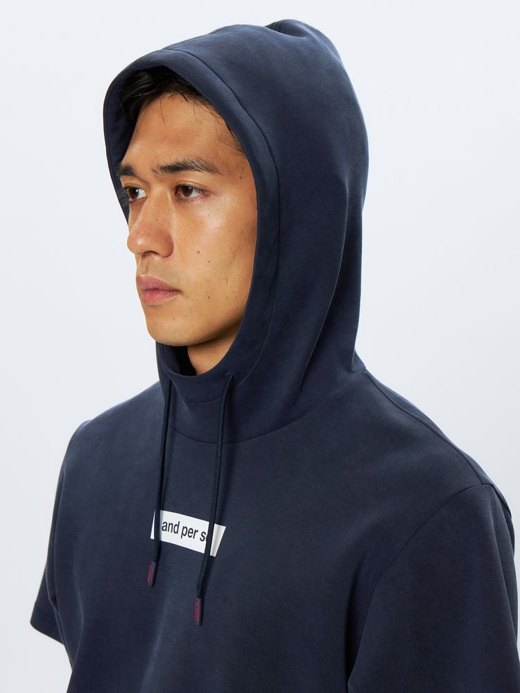 and per se(アンパスィ) ｜ショットスムーザースウェット半袖フーディーシャツ（メンズ）