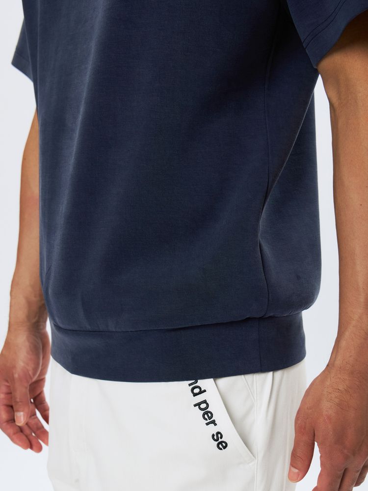 and per se(アンパスィ) ｜ショットスムーザースウェット半袖フーディーシャツ（メンズ）