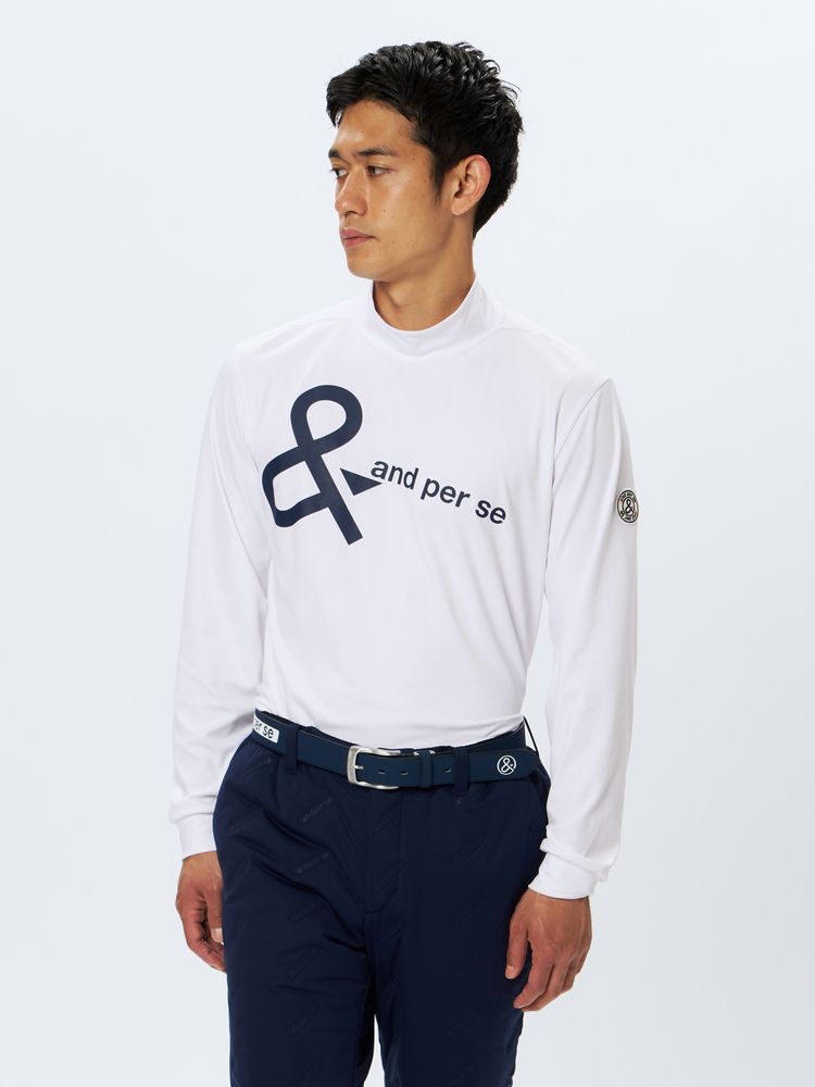and per se長袖モックネックシャツ and per se アンパスィ モックネックシャツ 長袖 メンズ ゴルフ