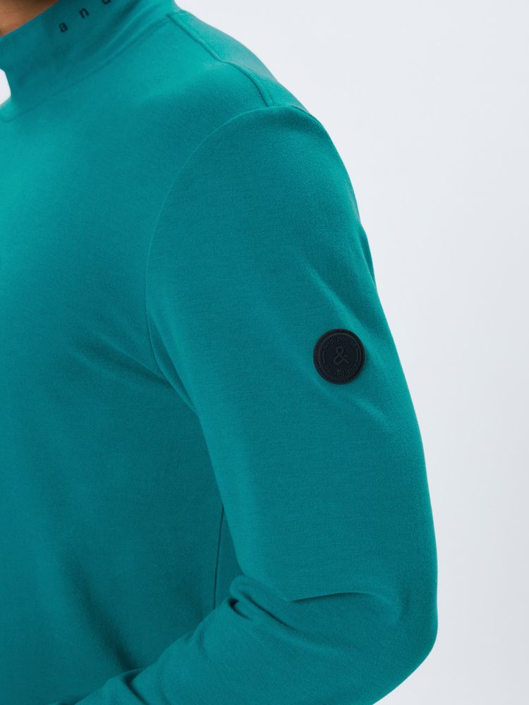 BRIEFING ターコイズ ハイネックシャツ BRIEFING ハイネックシャツ ターコイズグリーン XL MEN'S LOGO