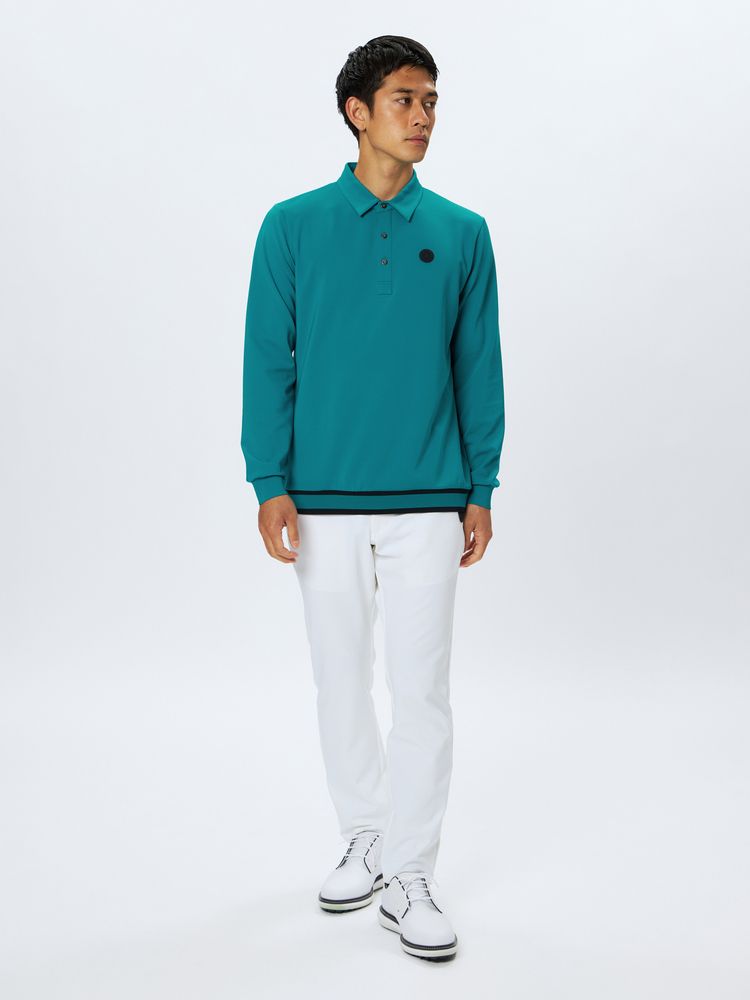 and per se(アンパスィ) ｜4WAYリップル長袖ラインリブ使いシャツ（メンズ）