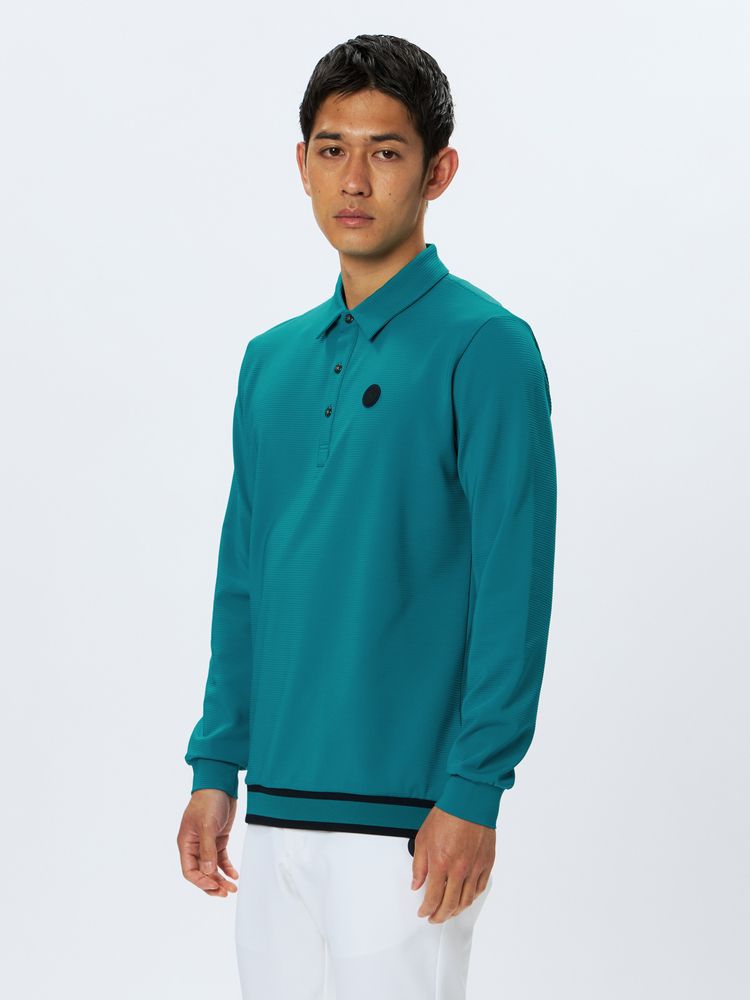 公式】4WAYリップル長袖ラインリブ使いシャツ（メンズ