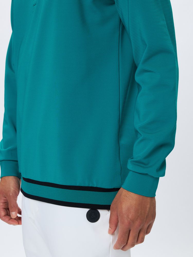 and per se(アンパスィ) ｜4WAYリップル長袖ラインリブ使いシャツ（メンズ）