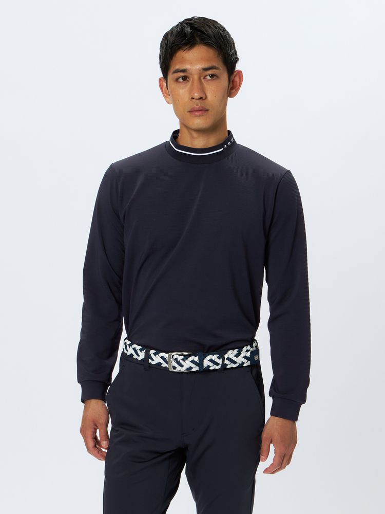 アンパスィ　モックネック長袖Tシャツ 公式】4WAYリップル長袖モックネックシャツ（メンズ