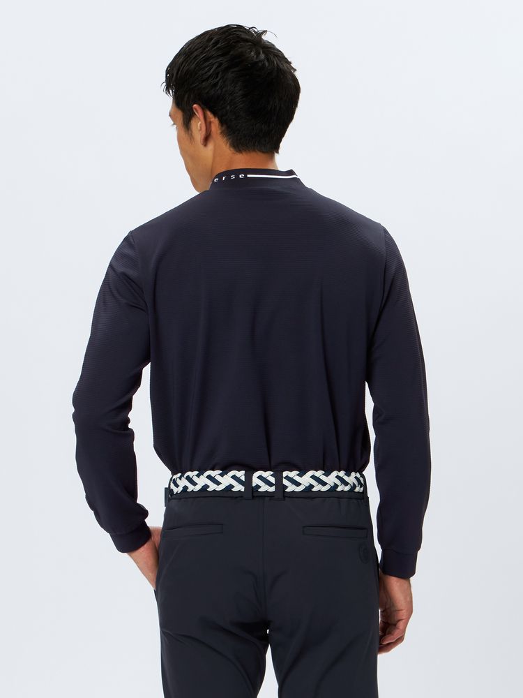 公式】4WAYリップル長袖モックネックシャツ（メンズ
