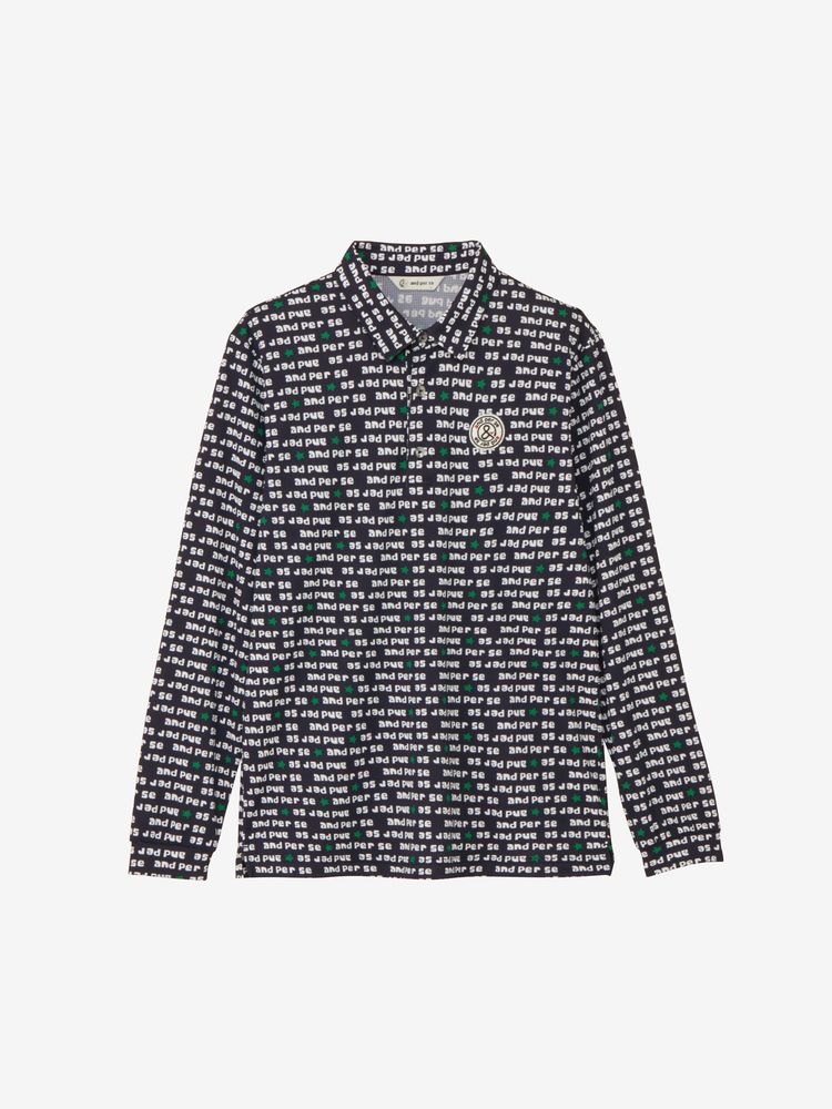 and per se(アンパスィ) ｜ソルケアドットプリンテッド長袖シャツ（メンズ）