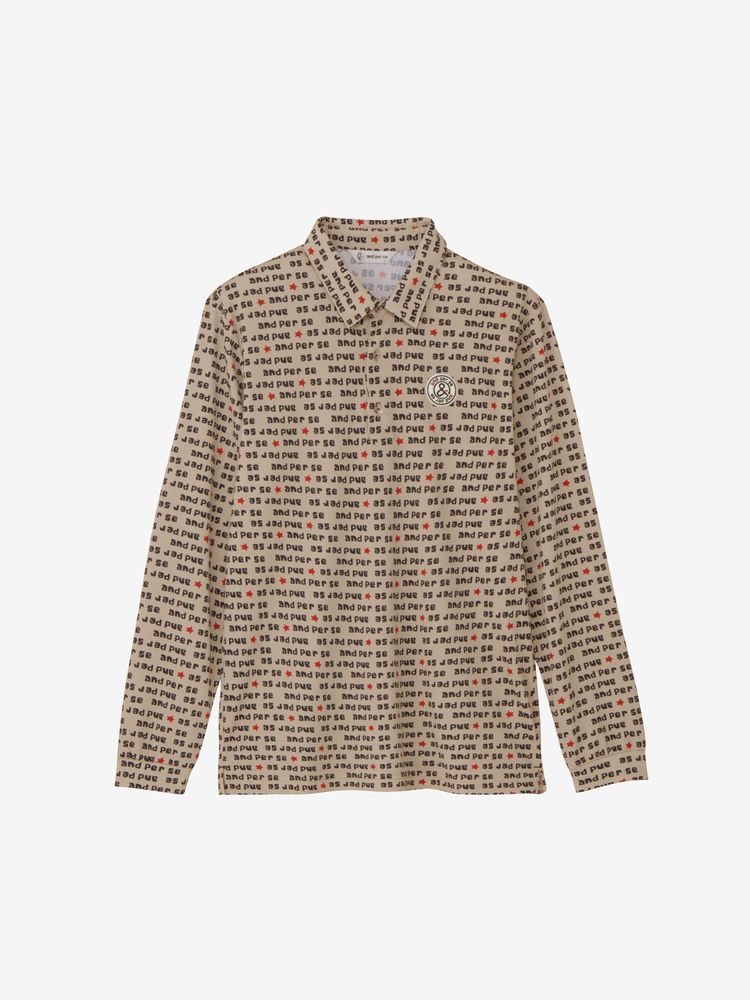 and per se(アンパスィ) ｜ソルケアドットプリンテッド長袖シャツ（メンズ）