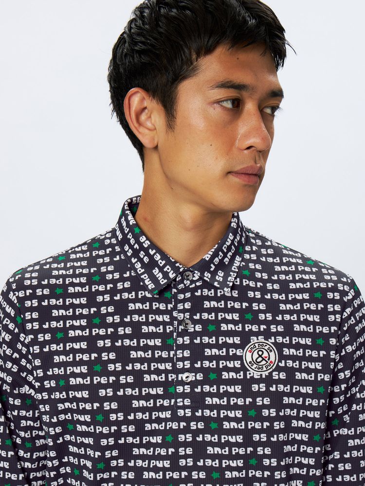 and per se(アンパスィ) ｜ソルケアドットプリンテッド長袖シャツ（メンズ）