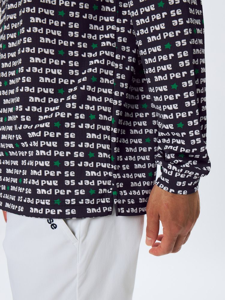 and per se(アンパスィ) ｜ソルケアドットプリンテッド長袖シャツ（メンズ）