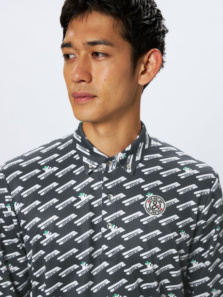 and per se アンパスィ ボタンダウンシャツ　Mサイズ and per se アンパスィ 長袖シャツ メンズ ゴルフウェア ボタン