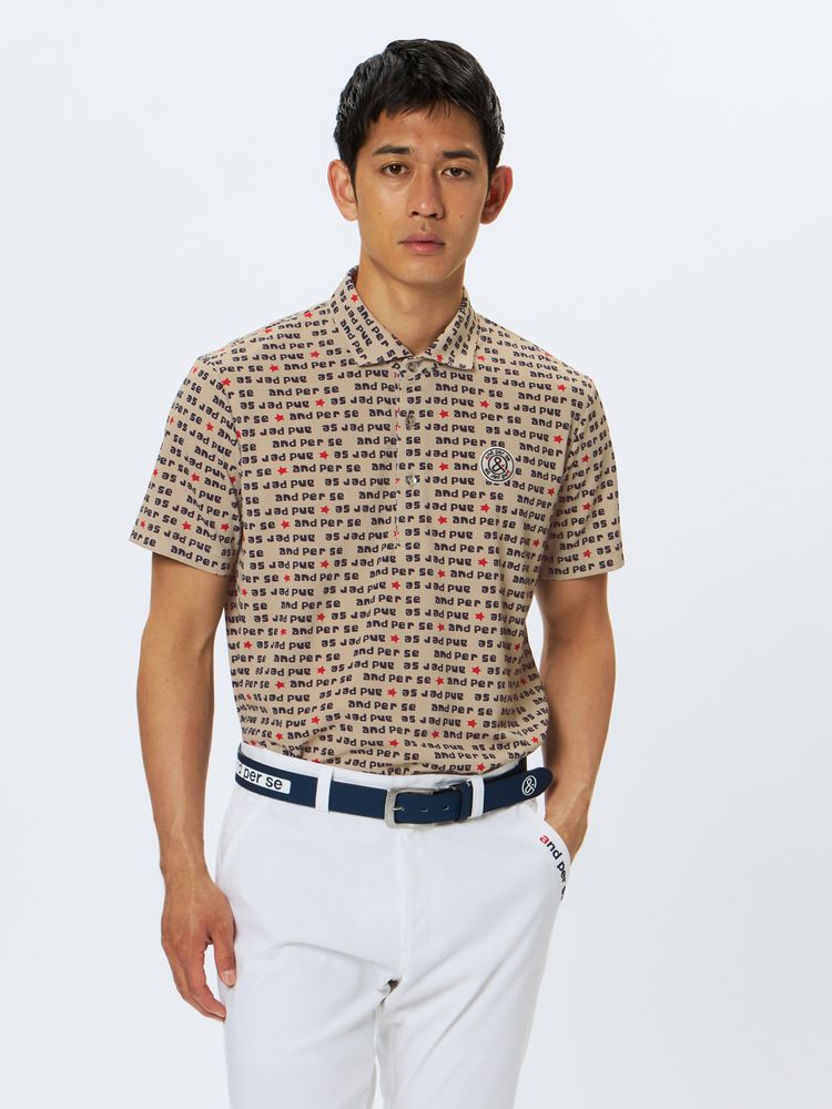and per se(アンパスィ) ｜ソルケアドットプリンテッド半袖シャツ（メンズ）