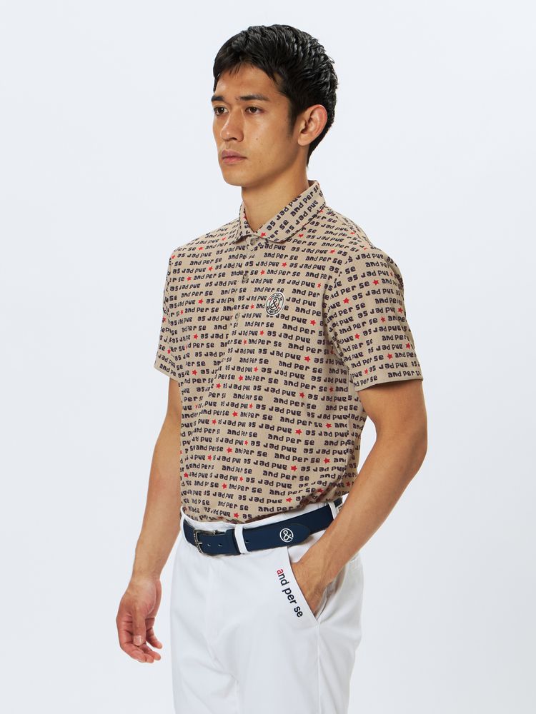 公式】ソルケアドットプリンテッド半袖シャツ（メンズ