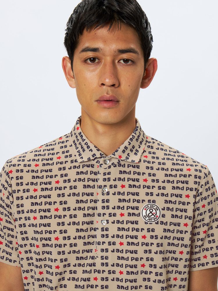 and per se(アンパスィ) ｜ソルケアドットプリンテッド半袖シャツ（メンズ）