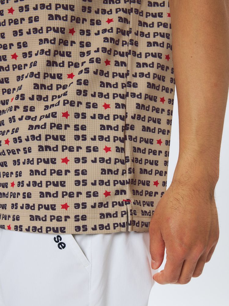 and per se(アンパスィ) ｜ソルケアドットプリンテッド半袖シャツ（メンズ）