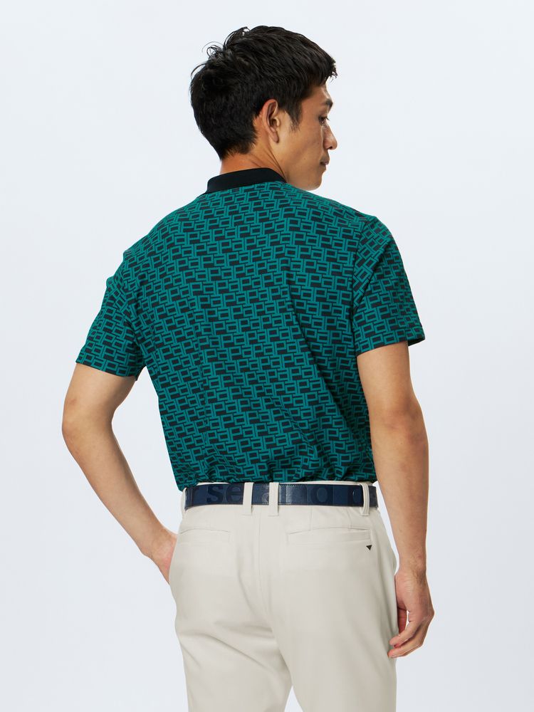 and per se(アンパスィ) ｜ミニリップルプリンテッド半袖シャツ・日本製（メンズ）