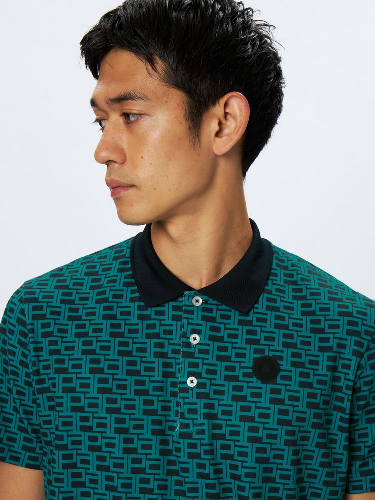 and per se(アンパスィ) ｜ミニリップルプリンテッド半袖シャツ・日本製（メンズ）