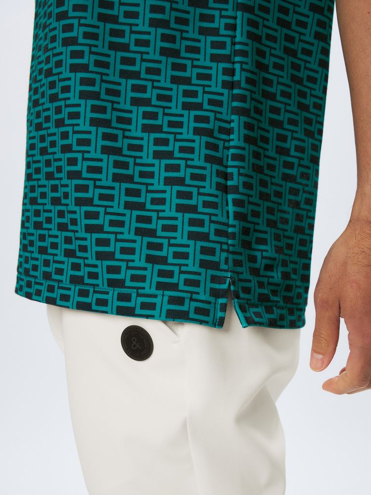 and per se(アンパスィ) ｜ミニリップルプリンテッド半袖シャツ・日本製（メンズ）