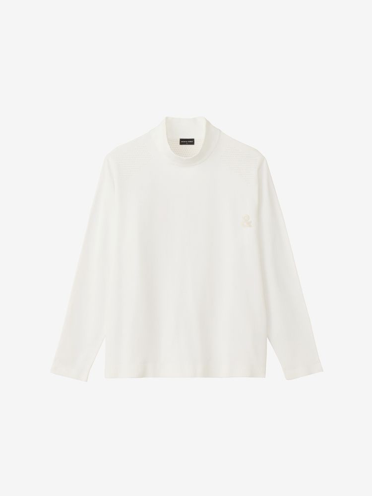 and per se(アンパスィ) ｜＆GOLF フレキシブライトニット 長袖モックネックシャツ（メンズ）