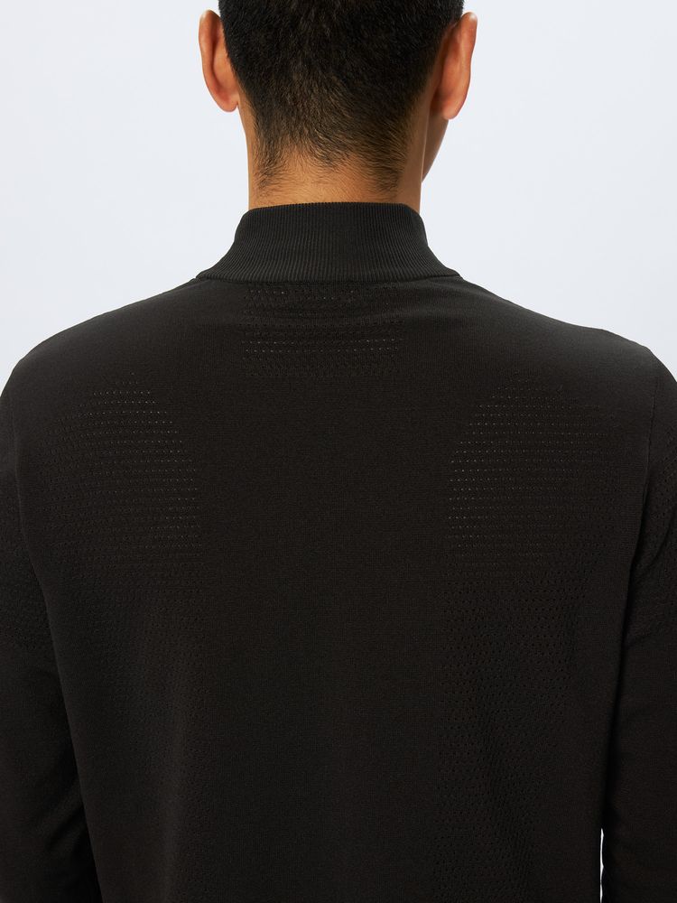 and per se(アンパスィ) ｜＆GOLF フレキシブライトニット 長袖モックネックシャツ（メンズ）