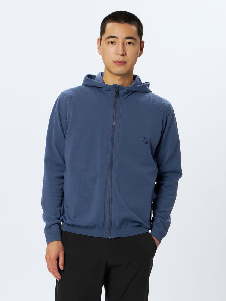 and per se(アンパスィ) ｜＆GOLF フレキシブライトニット フルジップフーディー（メンズ）