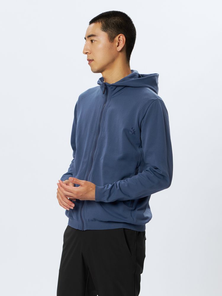 and per se(アンパスィ) ｜＆GOLF フレキシブライトニット フルジップフーディー（メンズ）