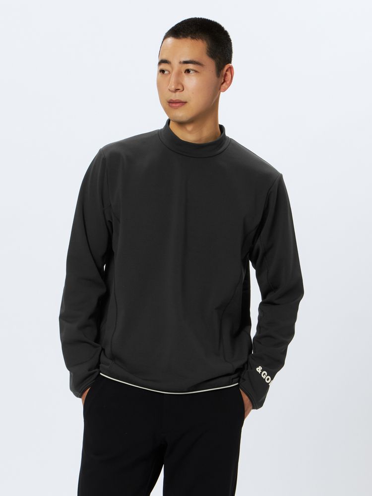 and per se(アンパスィ) ｜＆GOLF バックグリッドフリース モックネックシャツ（メンズ）