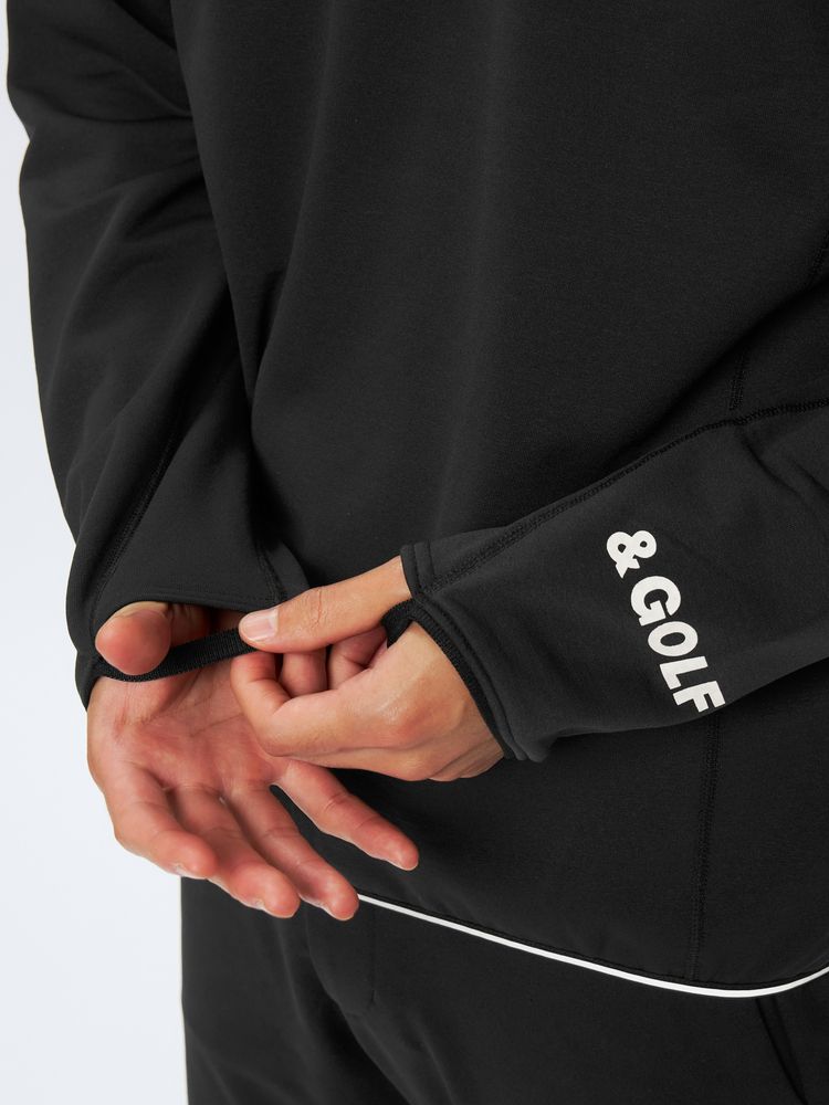 and per se(アンパスィ) ｜＆GOLF バックグリッドフリース モックネックシャツ（メンズ）