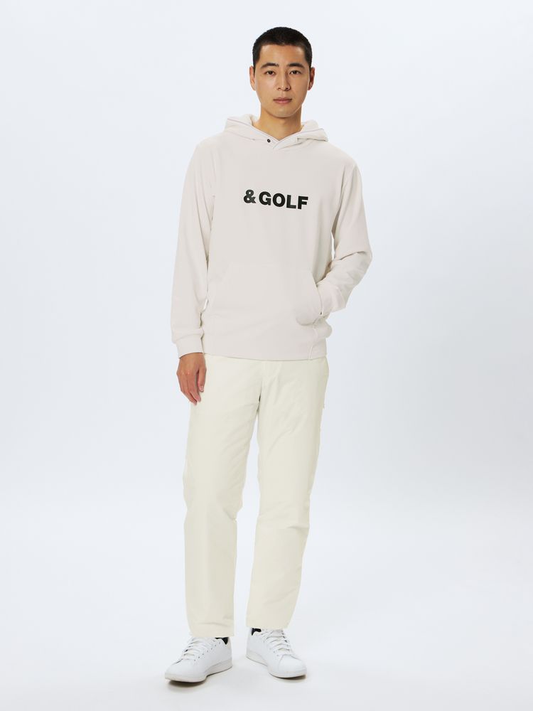 公式】＆GOLF バックグリッドフリース プルパーカ（メンズ