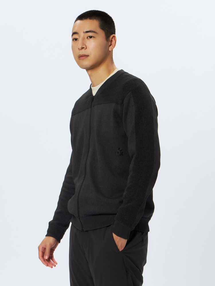 Golfickers ニット ブルゾン XL 公式】＆GOLF ウールxペーパーファイバーニットブルゾン（ユニ