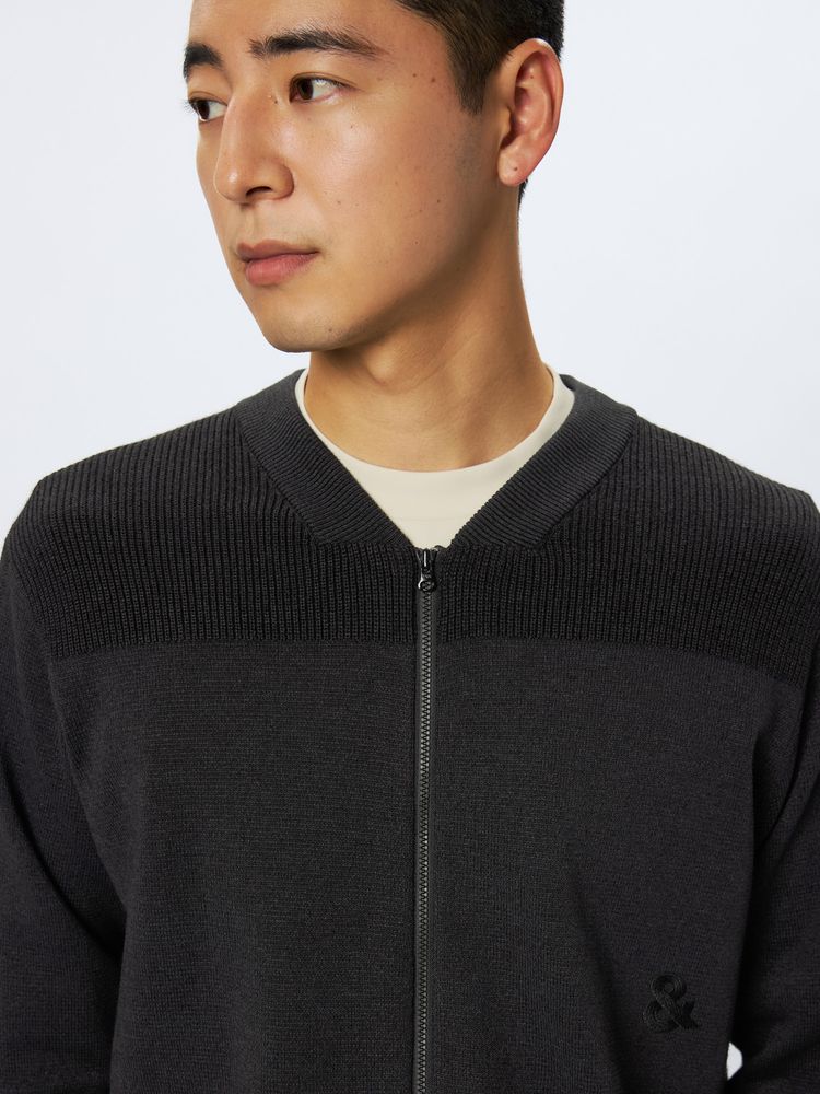 and per se(アンパスィ) ｜＆GOLF ウールxペーパーファイバーニットブルゾン（ユニセックス）