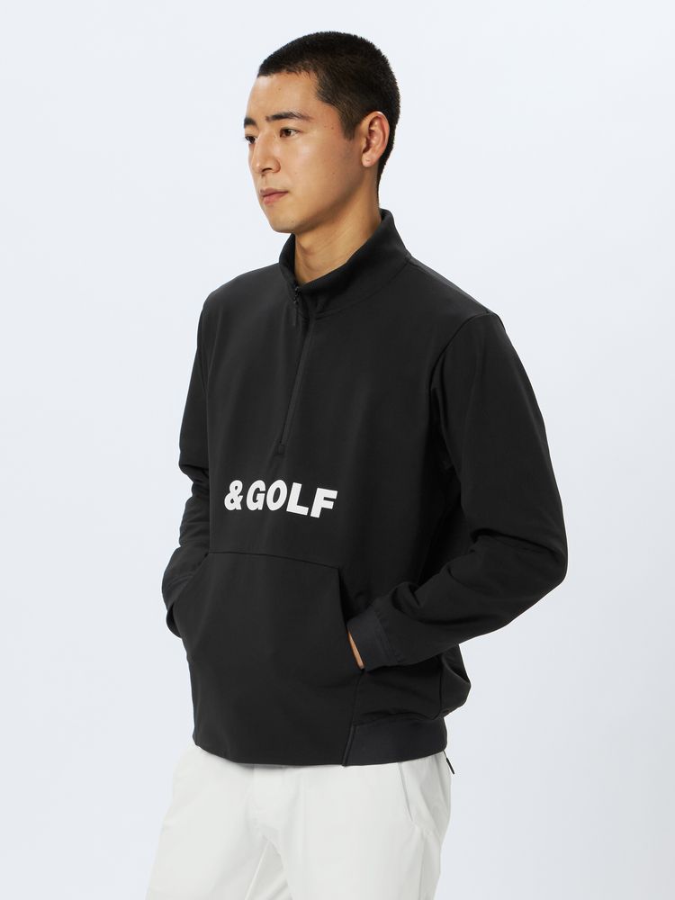 and per se(アンパスィ) ｜＆GOLF エアリーフレンチテリー ハーフジップシャツ（ユニセックス）
