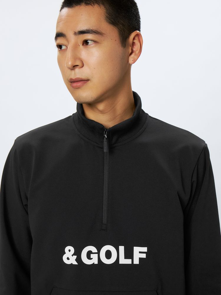公式】＆GOLF エアリーフレンチテリー ハーフジップシャツ（ユニ